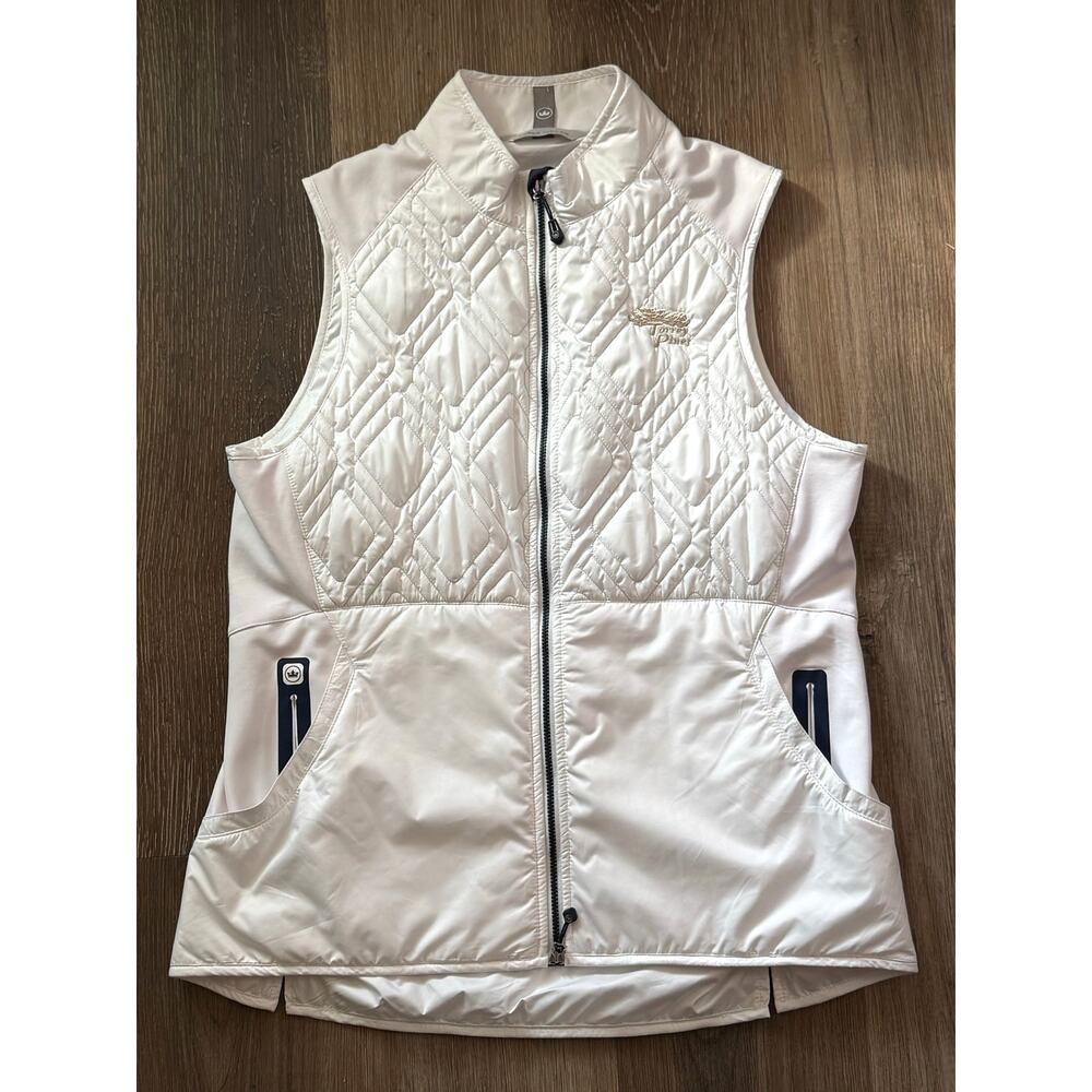 Peter Millar golf Torrey Pines Women's quilt Vest white size L
